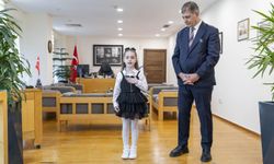 Başkanlık makamında gurur veren buluşma