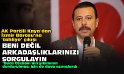 AK Partili Kaya'dan İzmir Barosu'na 'tahliye ' çıkışı... "Hukukçuluğum yerine arkadaşlıklarınızı sorgulayın"