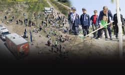 Tugay çocuklara verdiği 'yeşil' sözü tuttu... 400 fidan toprakla buluştu!