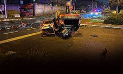 Kontrolden çıkan otomobil takla attı: Feci kazada 2 yaralı!