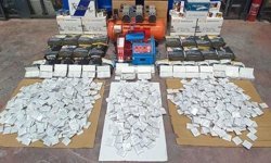 Denizli'de 5 milyon 600 bin makaron ele geçirildi