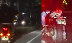Plakasını gizleyen motosiklet sürücüsüne ceza yağdı