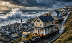 Deniz yutmasın diye kasabayı taşıyacaklar