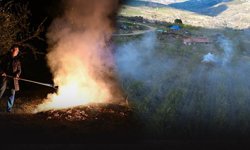 Üreticilerden ‘zirai don' nöbeti... Ağaçları kurtarmak için ateş yaktılar!