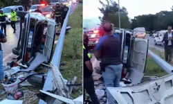 Otomobil ikiye bölündü: Yaralılar var!