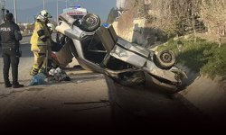 Otomobil takla attı, kanala düştü: 5 kişi hastanelik!