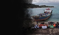 Urla'da mücadele kazandı: Hurda gemi koyu terk ediyor!