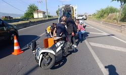 Nazilli'de devrilen motosikletteki 2 kişi yaralandı