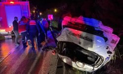 Kütahya'da otomobil takla attı: 4 yaralı