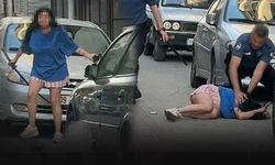Kılıçlı şahıs ortalığı birbirine kattı! Polis biber gazıyla etkisiz hale getirdi