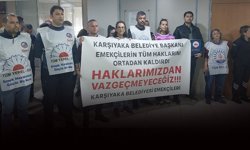 Karşıyaka meclisinde memur eylemi: Haklarımızdan vazgeçmeyeceğiz!