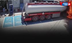 Mazot yüklü tanker alev aldı! Facianın eşiğinden dönüldü