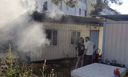 Bodrum'da işçi konteynerinde çıkan yangın söndürüldü