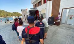 Fethiye'de adada yaralanan kişiye tıbbi tahliye