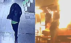 Başına çöp poşeti geçirip yangın çıkardı: Kameralara yakalandı