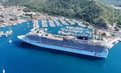 Marmaris'e 'MSC Divina' kruvaziyeriyle 3 bin 931 turist geldi