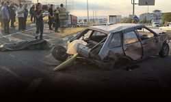 TIR'la çarpışan otomobil takla atıp karşı şeride geçti: 1 ölü, 2 yaralı