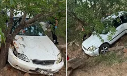Kontrolden çıkan otomobil devrildi: 4 kişi hastanelik!