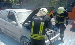 Marmaris'te benzin hortumu sızdıran otomobil yandı!
