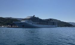 'MSC Divina' kruvaziyeri Marmaris'e 4 bin 84 turist getirdi