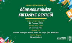 Bodrum Belediyesi'nden öğrencilere kırtasiye desteği