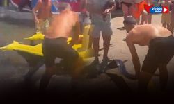 Kılıç balığını kuyruğundan çekip karaya çıkardı cezayı yedi!