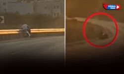 Kontrolünü kaybeden motosikletli, bariyerlere çarptı: Korkunç son!