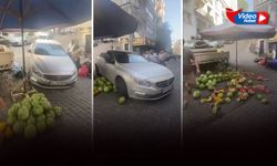 Tartıştığı esnafın karpuzlarını otomobiliyle ezdi!