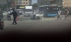 Trafikte korku dolu anlar: Seyir halindeki otomobil alev aldı!