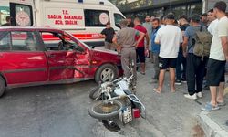 Aydın'da motosiklet ile otomobilin çarpışması sonucu bir kişi yaralandı
