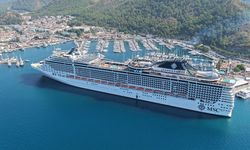 'MSC Divina' kruvaziyeri Marmaris'e 4 bin 140 turist getirdi