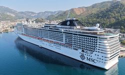 'MSC Divina' kruvaziyeri Marmaris'e 4 bin 239 turist getirdi