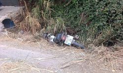 Motosiklet şarampole devrildi: Sürücü hastanelik!