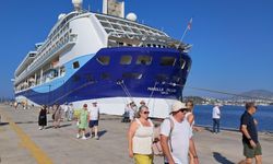 Bodrum'a kruvaziyerle 1813 turist geldi