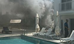 Bodrum'da bir otele ait prefabrik yapıda yangın çıktı