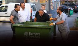 Bornova’nın kalbinde sabah mesaisi: Başkan Eşki sahaya indi!