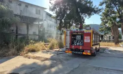 Bodrum'da koyda bulunan konteynerde çıkan yangın söndürüldü