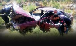 Kontrolden çıkan otomobil şarampole uçtu: 4 yaralı