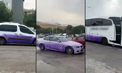 TIR’dan yola döküldü, araçları mora boyadı: Soruşturma başlatıldı!