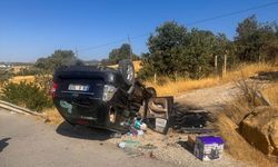 Kontrolden çıkan otomobil takla attı: Sürücü hastanelik!
