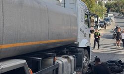 Bodrum'da su tankerinin altında sıkışan motosiklet sürücüsü kurtarıldı