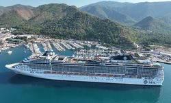 'MSC Divina' kruvaziyeri Marmaris'e 3 bin 893 turist getirdi