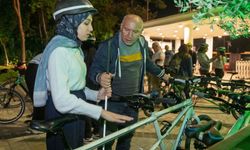 Görme engelliler Kültürpark'ta pedal çevirdi