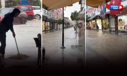 Çeşme'yi sağanak vurdu: Yollar göle döndü!