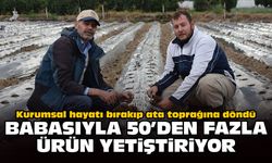 Kurumsal hayatı bırakıp ata toprağına döndü: Babasıyla 50’den fazla ürün yetiştiriyor