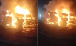 TIR garajına kundaklama: 4 araç kullanılamaz hale geldi!