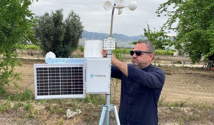 Alaşehir'de çiftçiler için meteoroloji istasyonları kuruldu