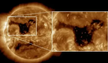 Güneş'teki delik dünya'ya parçacık püskürtüyor