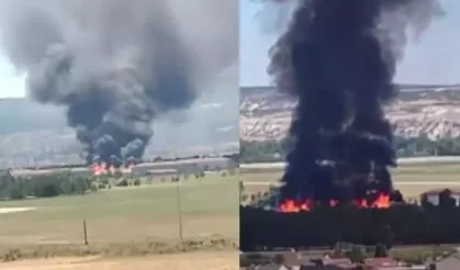 Kütahya Hava Er Eğitim Tugay Komutanlığı'nda korkutan yangın