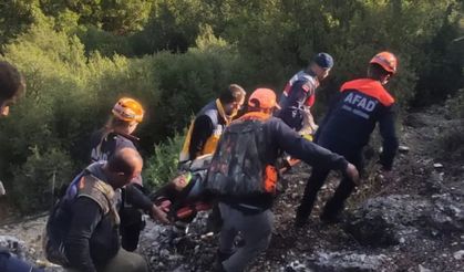 Uşak'ta dere yatağına düşen kişi yaralandı